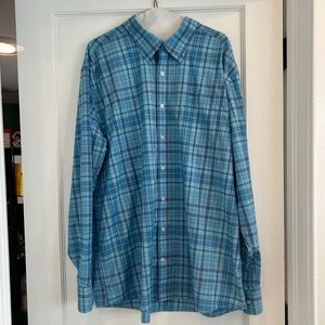 Men's Southern Tide Intercoastal Long Sleeve Button Shirt Blue XXL